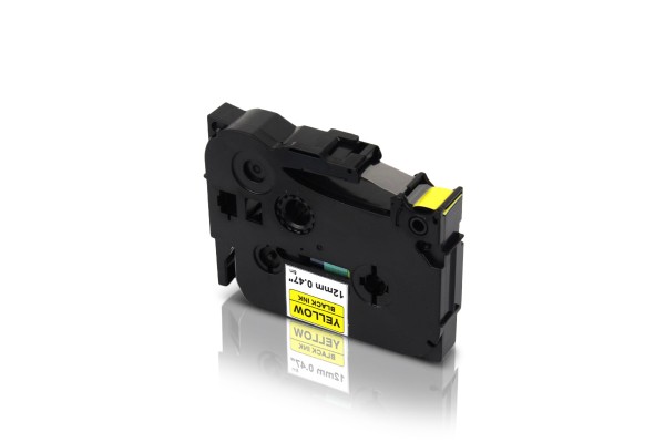 Compatible with Brother TZE-631 P-Touch tape 12mm black on yellow