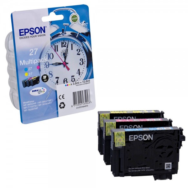 Epson 27 / C13T27054012 ink cartridges Multipack CMY (3 Set)