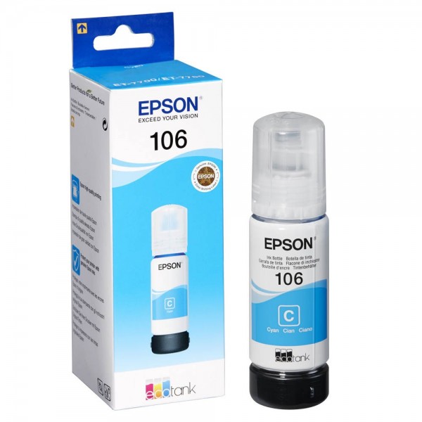 Epson 106 / C13T00R240 refill ink Cyan 70 ml