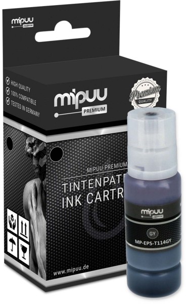 Mipuu Tinte ersetzt Epson 114 / C13T07B540 Nachfüll-Tinte Grey