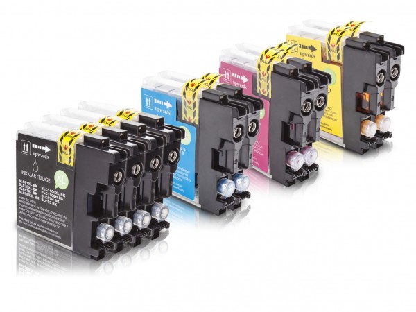 Compatible with Brother LC-1100 ink cartridges Multipack CMYK (10 Set)