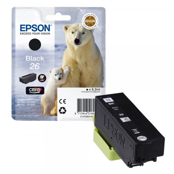 Epson 26 / C13T26014012 ink cartridge Black