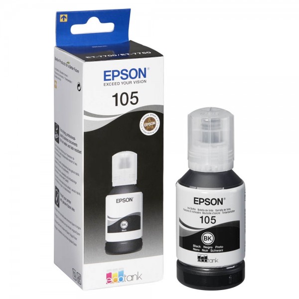 Epson 105 / C13T00Q140 Nachfüll-Tinte Black 140 ml