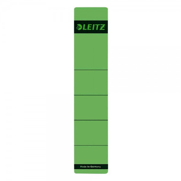Leitz Ordnerrücken Etiketten, für Rückenbreite 5,2 cm, selbstklebend, grün (10 Stk.)
