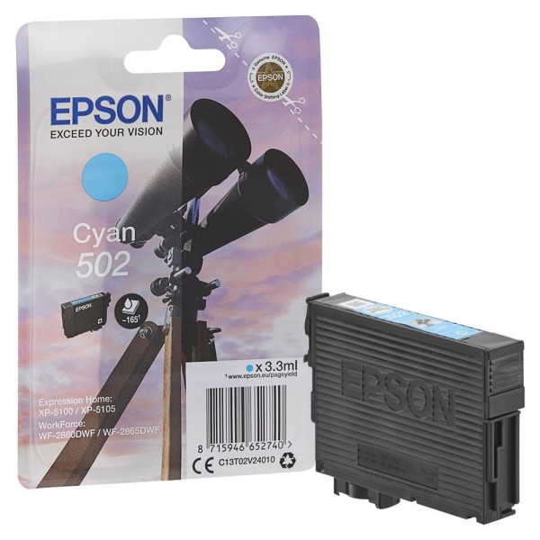 Epson 502 / C13T02V24010 ink cartridge Cyan