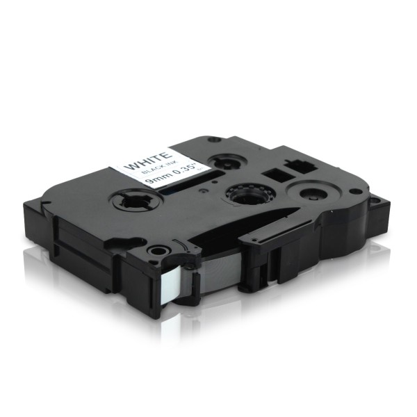 Compatible with Brother TZE-221 P-Touch tape 9mm black on white