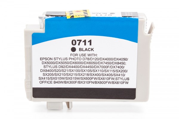 Compatible with Epson T0711 / C13T07114010 ink cartridge Black