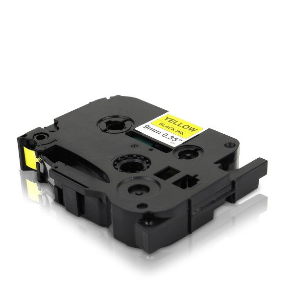 Compatible with Brother TZE-621 P-Touch tape 9mm black on yellow