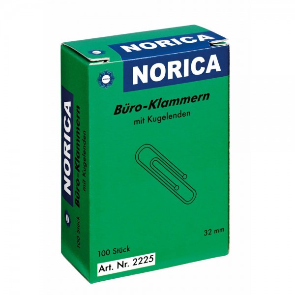 Alco Norica Büroklammern mit Kugelende 3,2 cm (100 Stück)