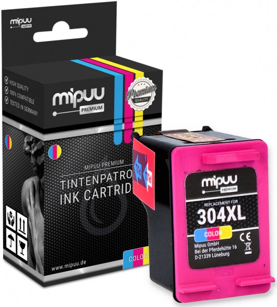 Mipuu Tinte ersetzt HP 304 XL / N9K07AE Color
