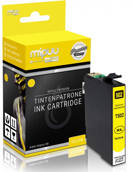 Mipuu Tinte ersetzt Epson 502 XL / C13T02W44010 Yellow