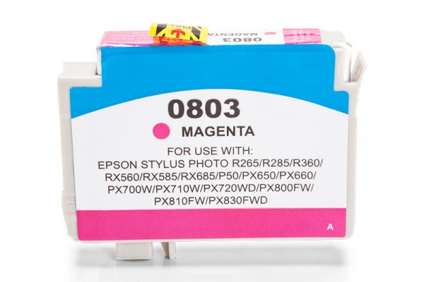 Compatible with Epson T0803 / C13T08034010 ink cartridge Magenta