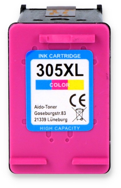 Kompatibel zu HP 305 XL / 3YM63AE Tinte Color XXL mit Füllstandsanzeige