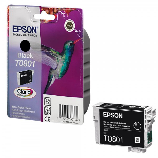 Epson T0801 / C13T08014011 ink cartridge Black