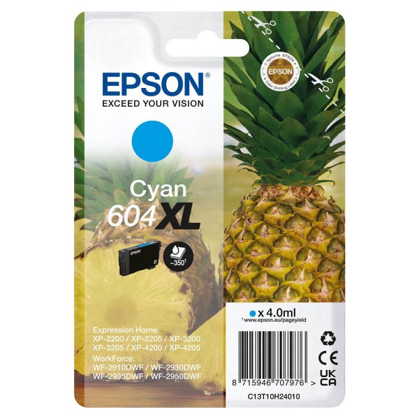 Epson 604 XL / C13T10H24010 ink cartridge Cyan