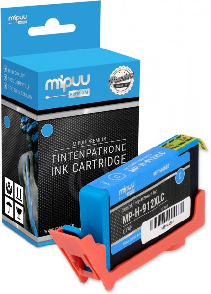 Mipuu ink cartridge replaces HP 912 XL / 3YL81AE Cyan