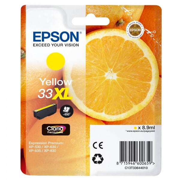 Epson 33 XL / C13T33644012 ink cartridge Yellow