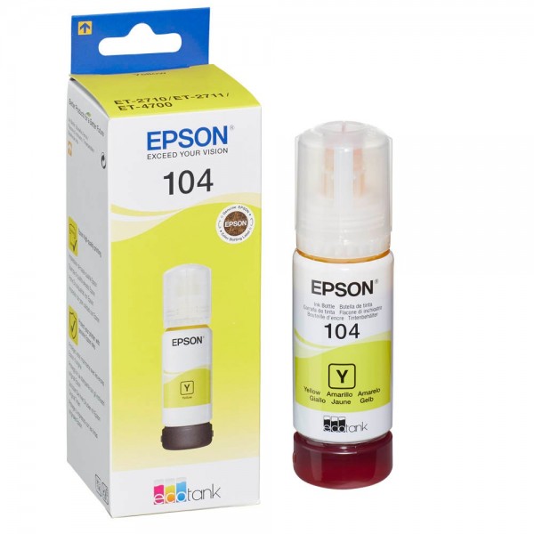 Epson 104 / C13T00P440 Nachfüll-Tinte Yellow 65 ml