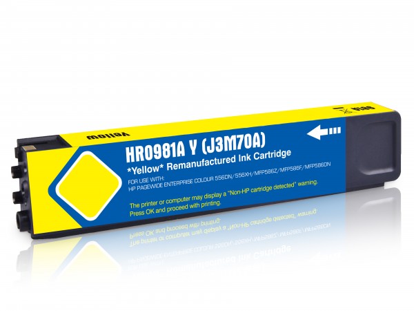 Compatible with HP 981A / J3M70A ink cartridge Yellow