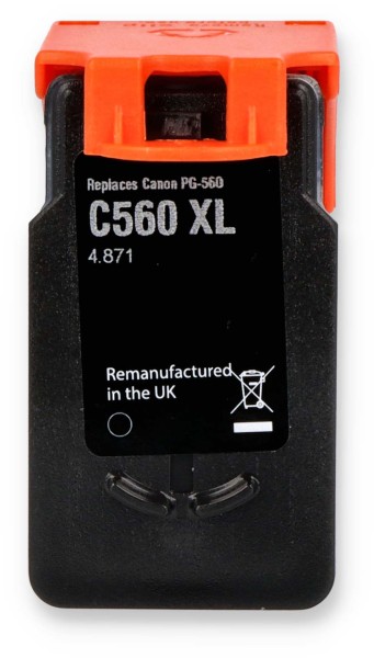Kompatibel zu Canon PG-560 XL / 3712C001 Tinte Black mit Füllstandsanzeige
