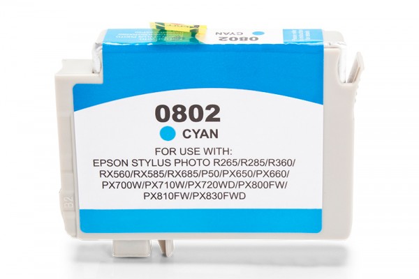Kompatibel zu Epson T0802 / C13T08024010 Tinte Cyan