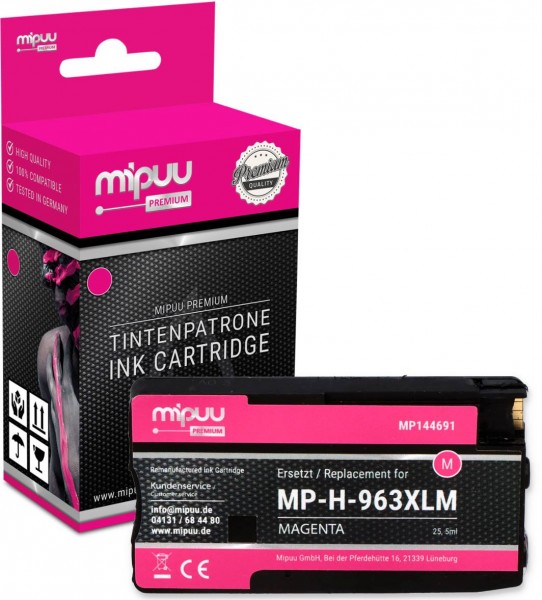 Mipuu ink cartridge replaces HP 963 XL / 3JA28AE Magenta