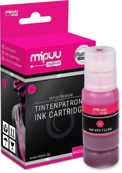 Mipuu Tinte ersetzt Epson 113 / C13T06B340 Nachfüll-Tinte Magenta